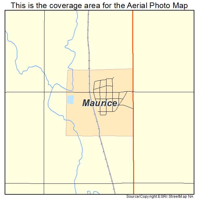 Maurice, IA location map 