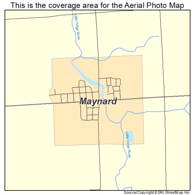 Maynard, IA location map 