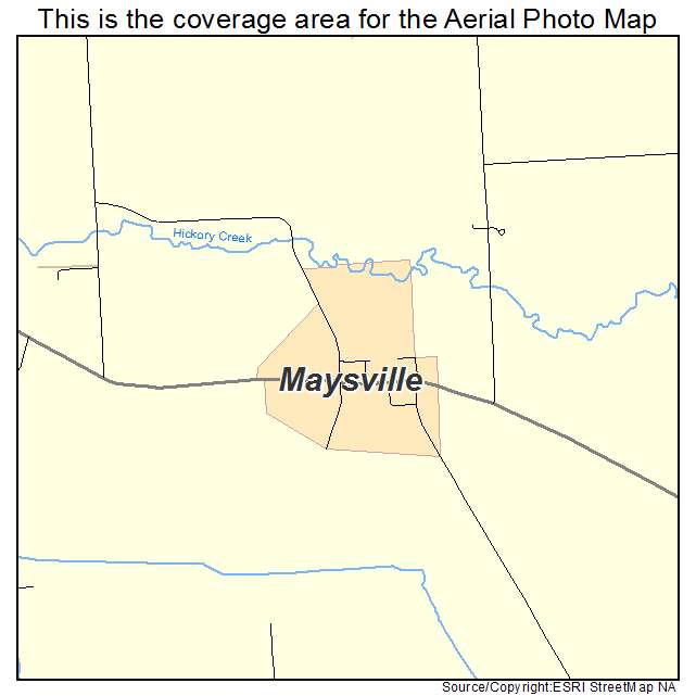 Maysville, IA location map 