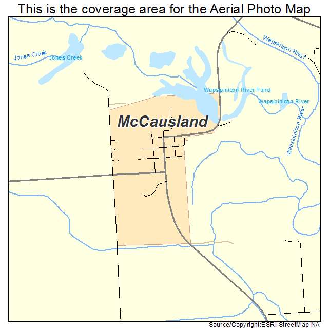 McCausland, IA location map 