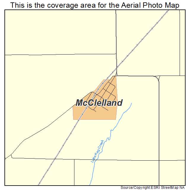 McClelland, IA location map 