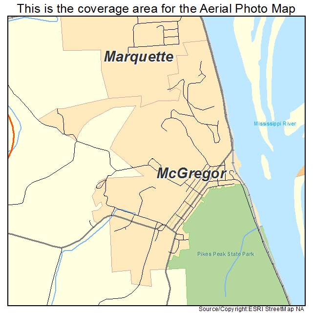 McGregor, IA location map 