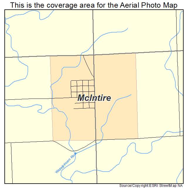 McIntire, IA location map 