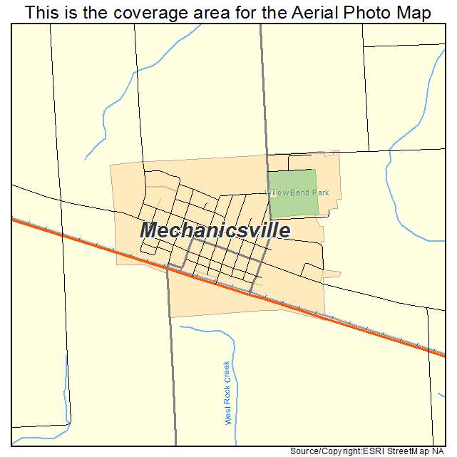 Mechanicsville, IA location map 