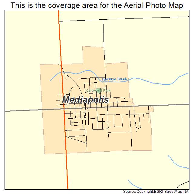 Mediapolis, IA location map 