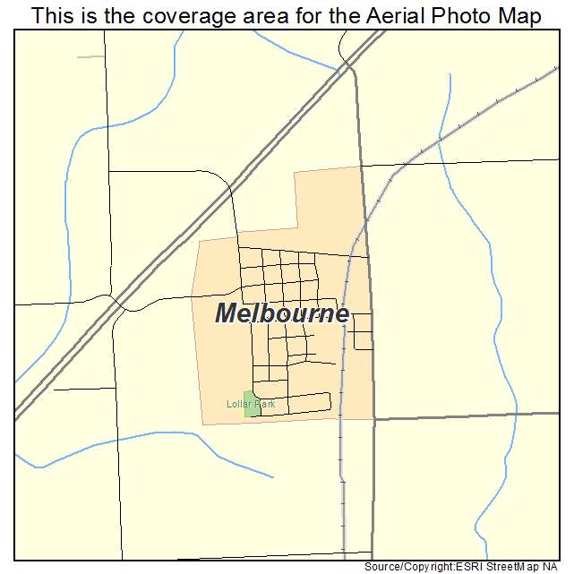Melbourne, IA location map 