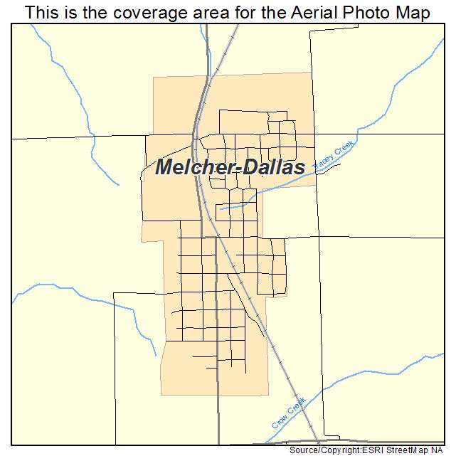 Melcher Dallas, IA location map 