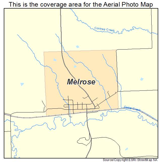 Melrose, IA location map 