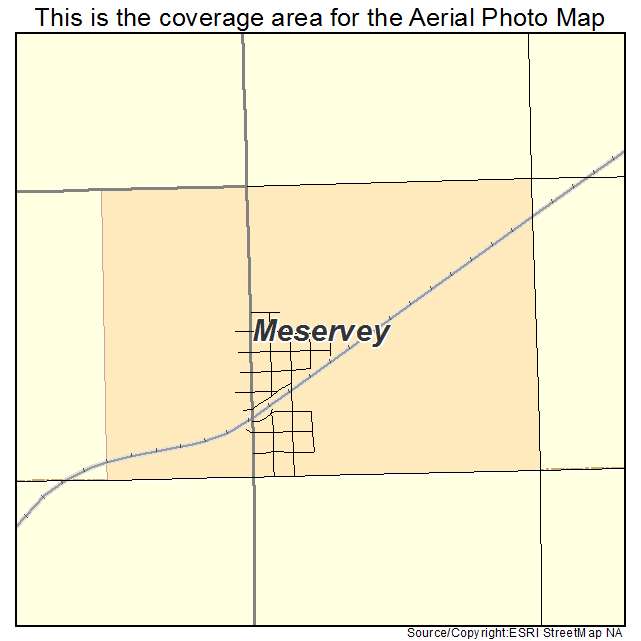 Meservey, IA location map 