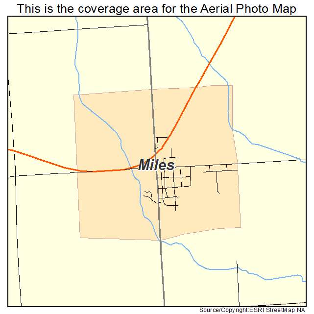 Miles, IA location map 