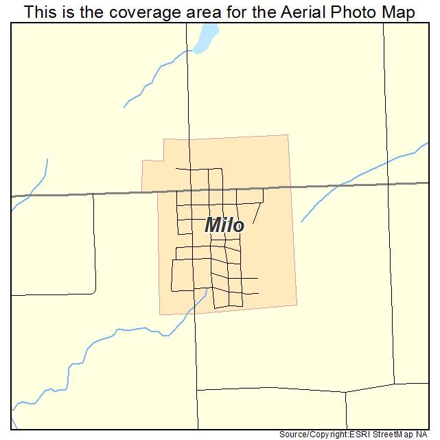 Milo, IA location map 