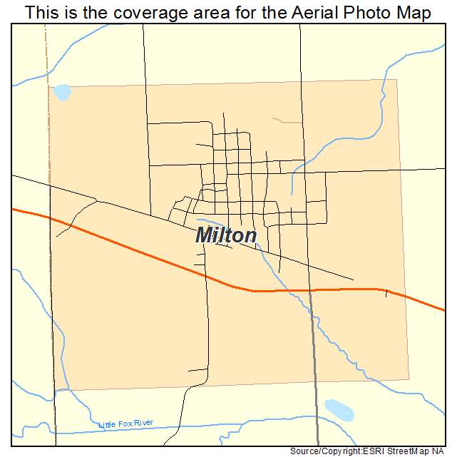 Milton, IA location map 