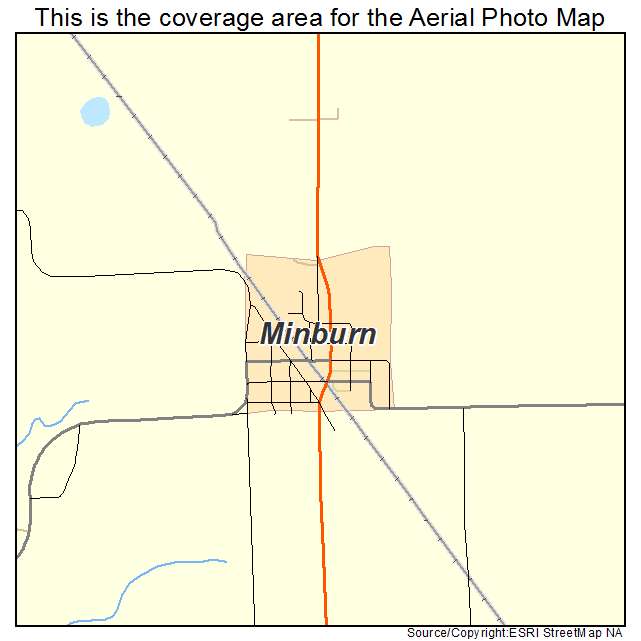 Minburn, IA location map 