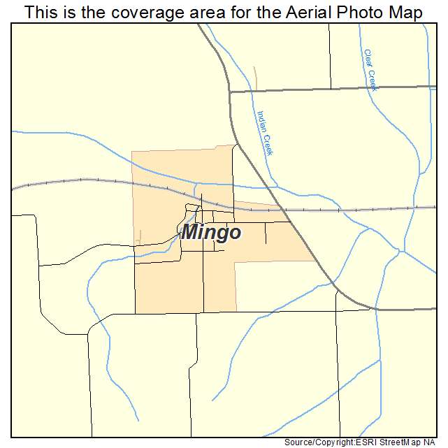 Mingo, IA location map 