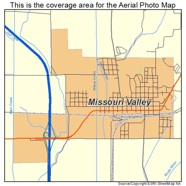 Missouri Valley, IA location map 
