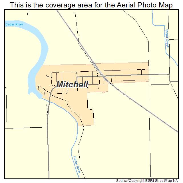Mitchell, IA location map 