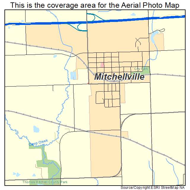 Mitchellville, IA location map 