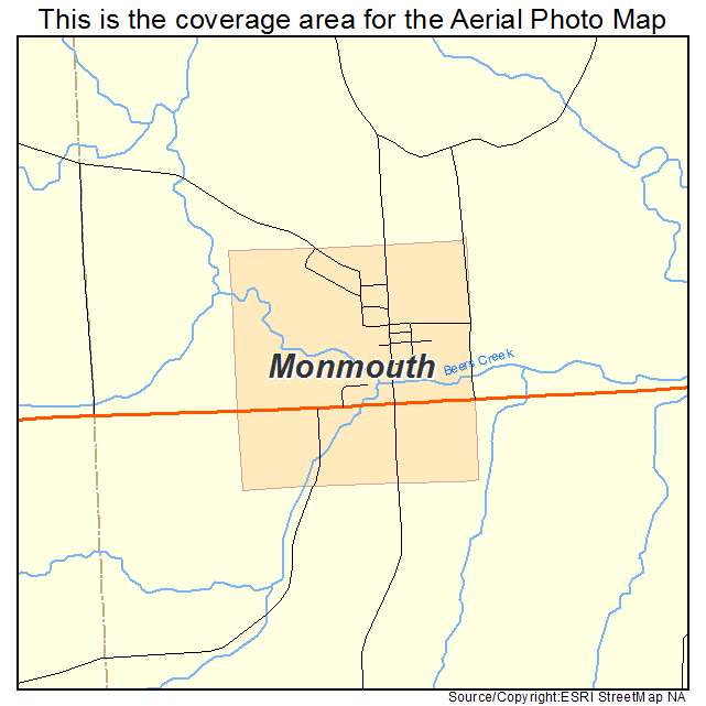 Monmouth, IA location map 
