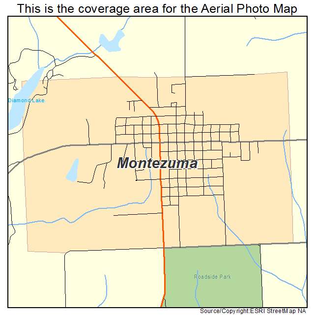 Montezuma, IA location map 