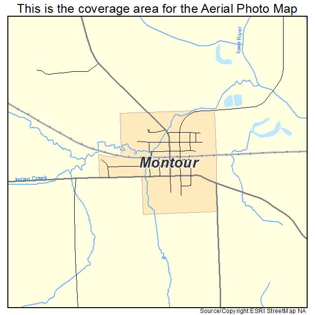 Montour, IA location map 