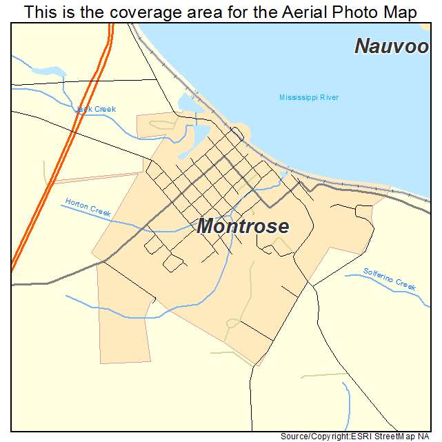 Montrose, IA location map 