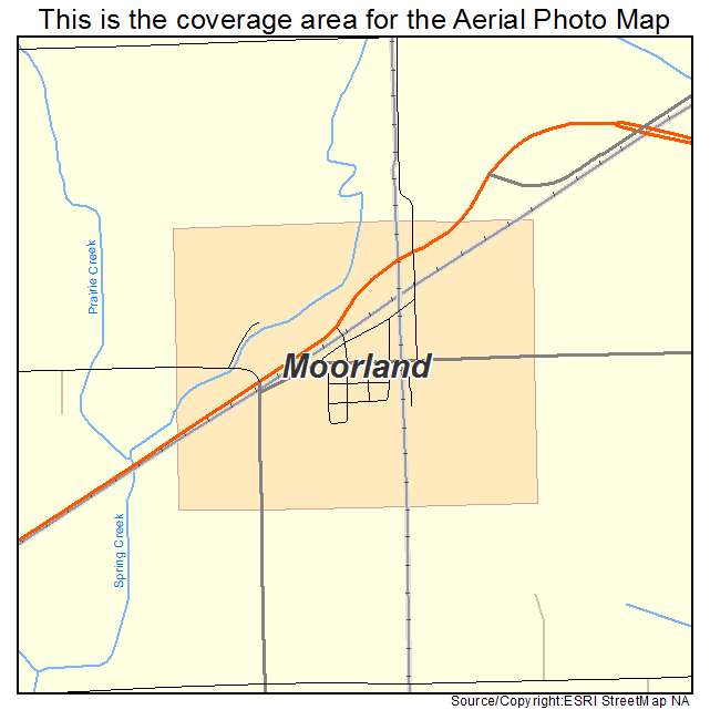 Moorland, IA location map 