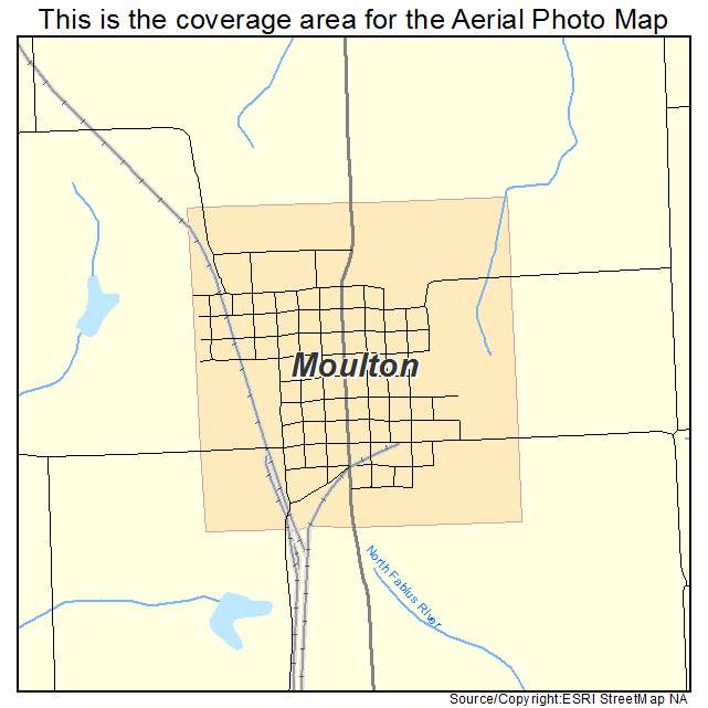 Moulton, IA location map 