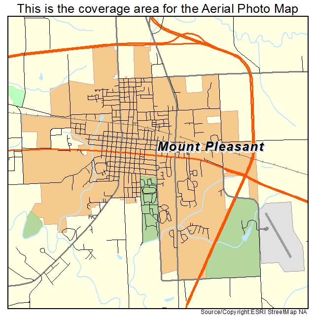 Mount Pleasant, IA location map 