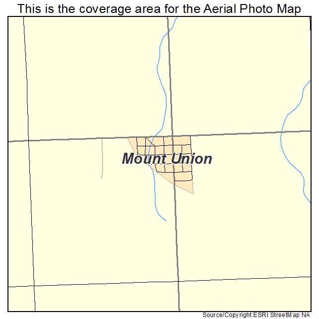 Mount Union, IA location map 