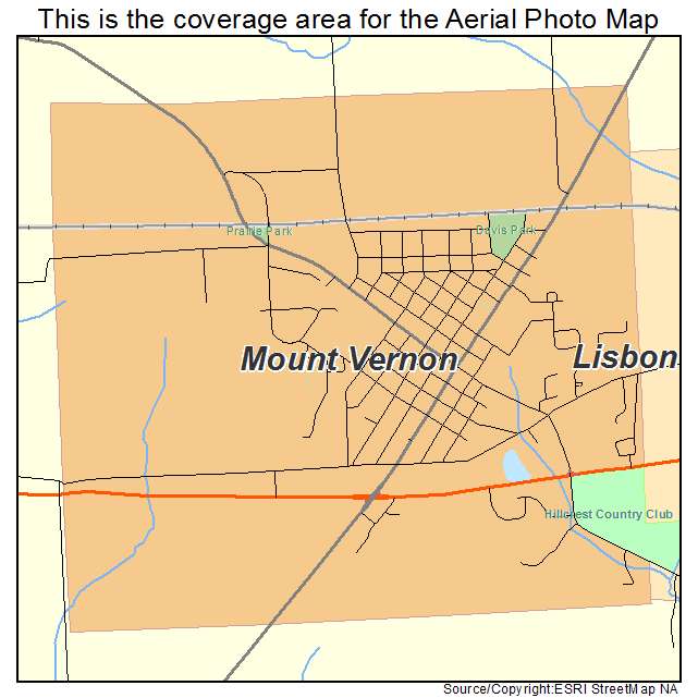 Mount Vernon, IA location map 