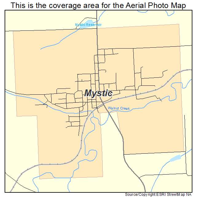 Mystic, IA location map 