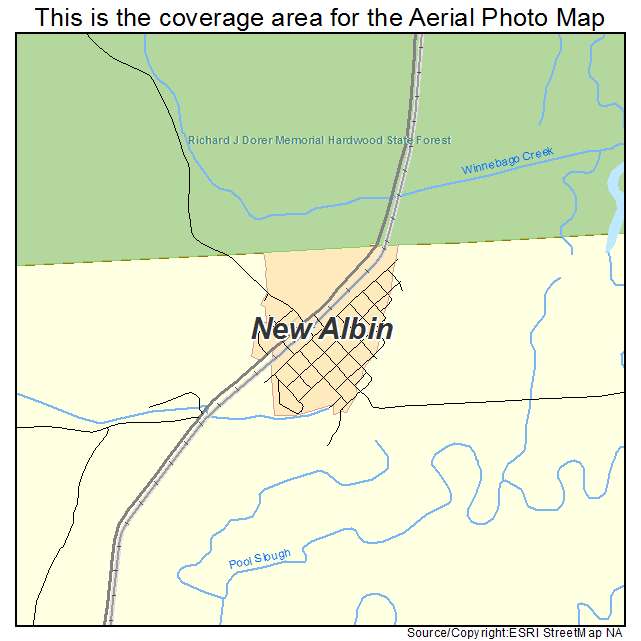 New Albin, IA location map 