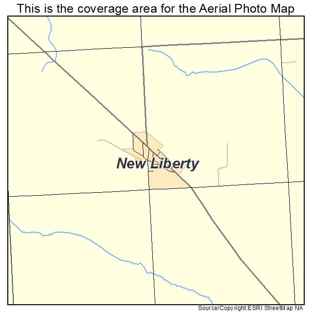 New Liberty, IA location map 