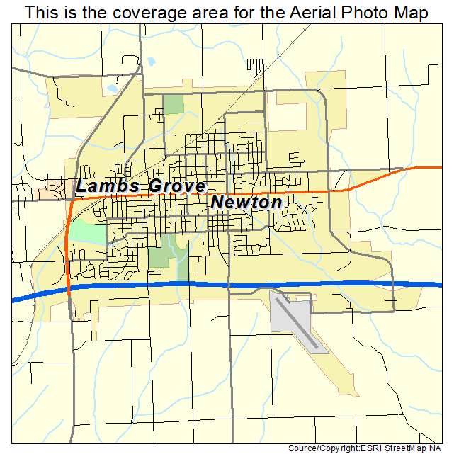 Newton, IA location map 