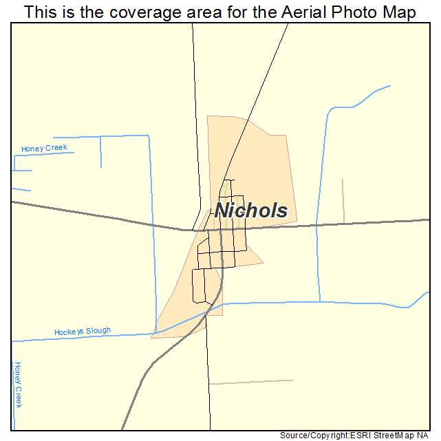 Nichols, IA location map 