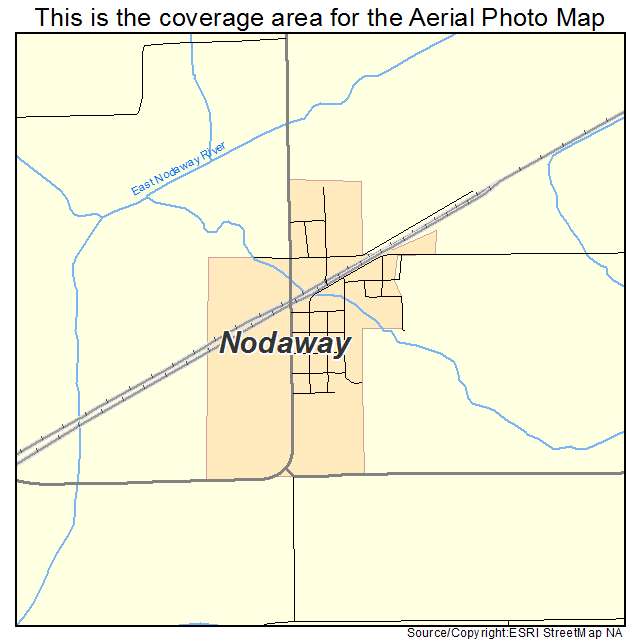 Nodaway, IA location map 