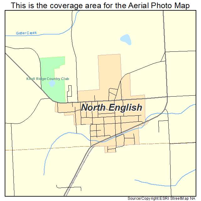 North English, IA location map 