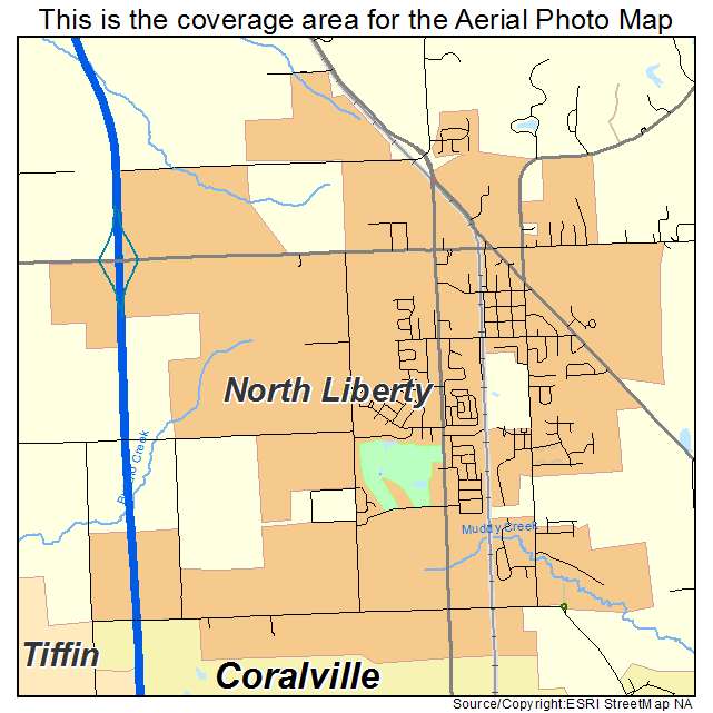 North Liberty, IA location map 