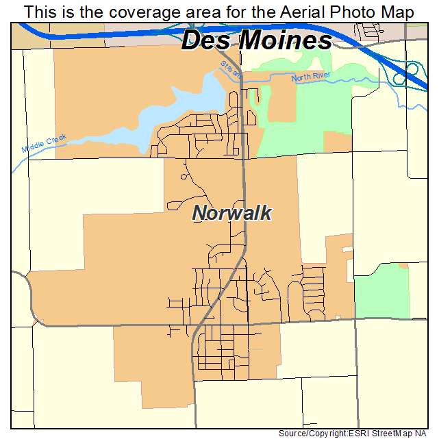 Norwalk, IA location map 