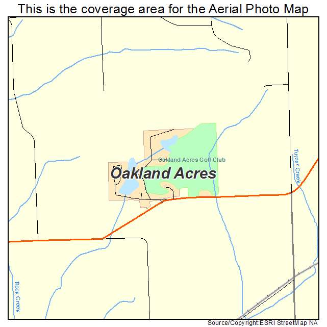 Oakland Acres, IA location map 