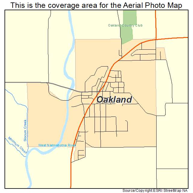 Oakland, IA location map 