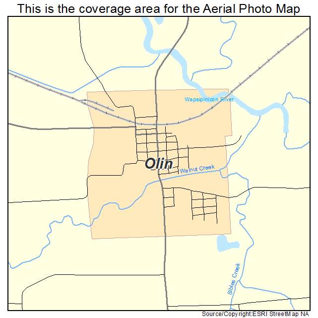 Olin, IA location map 