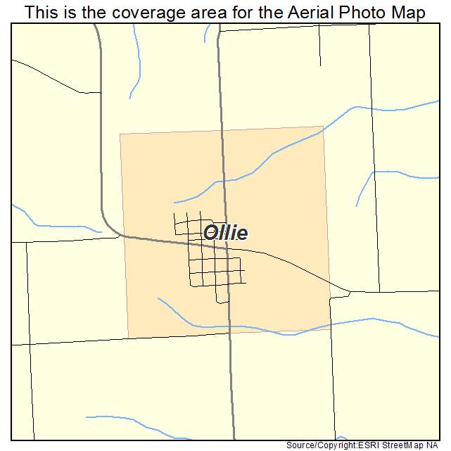 Ollie, IA location map 
