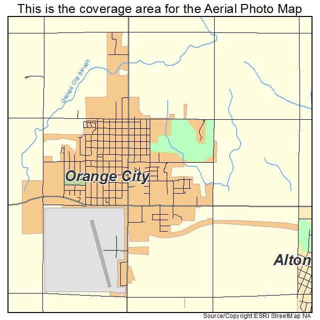 Aerial Photography Map Of Orange City Ia Iowa