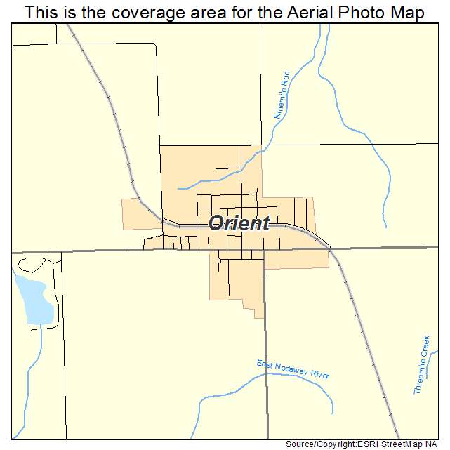 Orient, IA location map 
