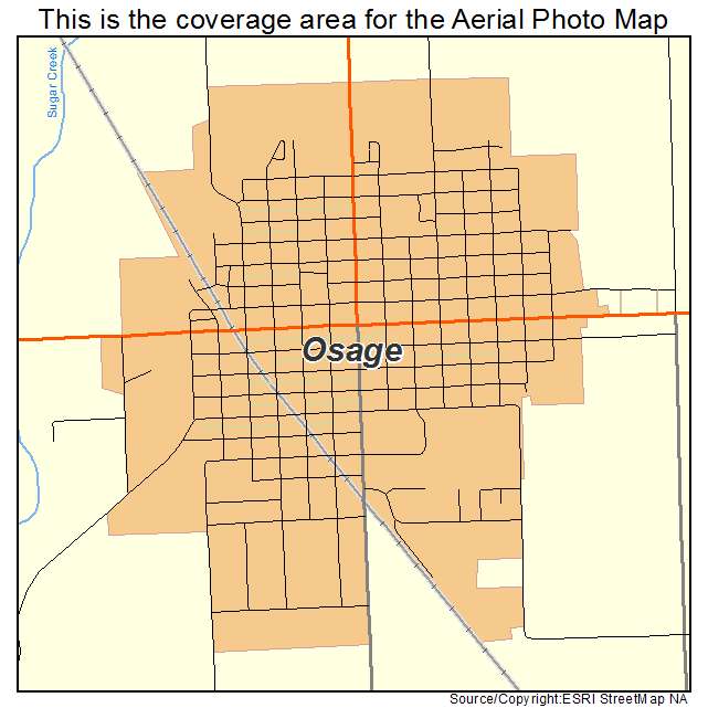 Osage, IA location map 