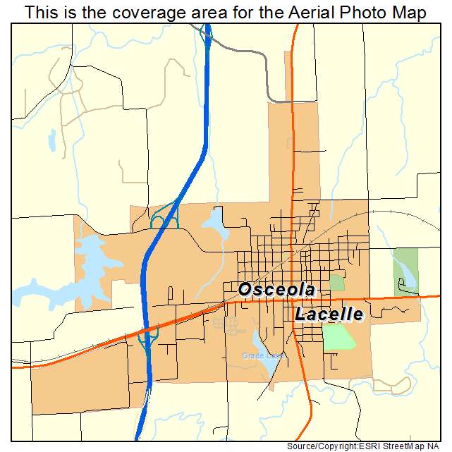 Osceola, IA location map 