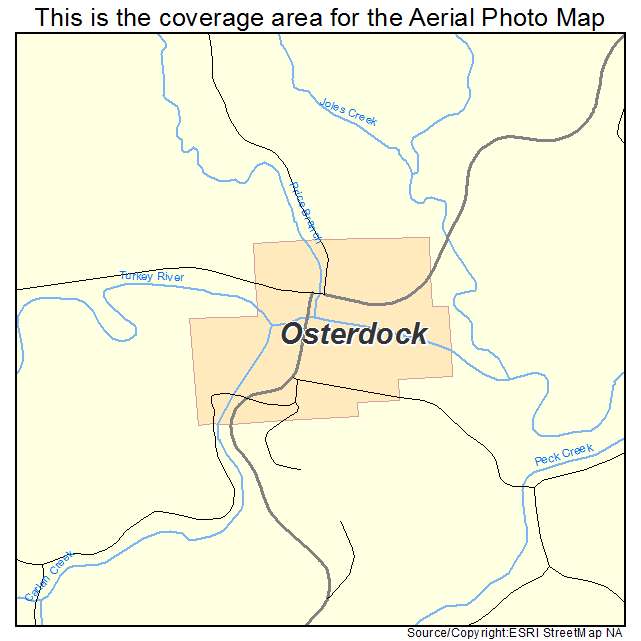 Osterdock, IA location map 