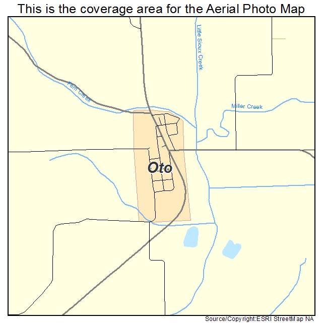 Oto, IA location map 