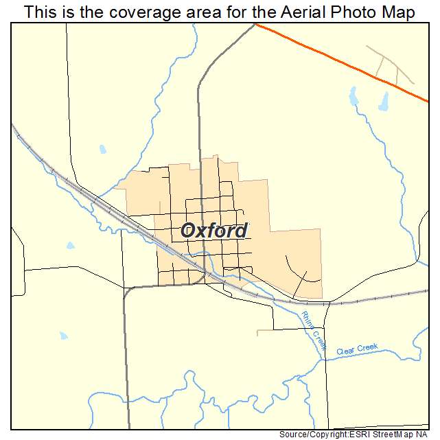 Oxford, IA location map 